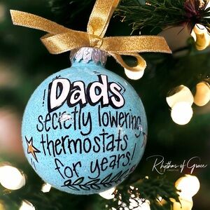Thermostat Troublemaker: The Perfect Ornament for Cool Dads! Handmade Christmas